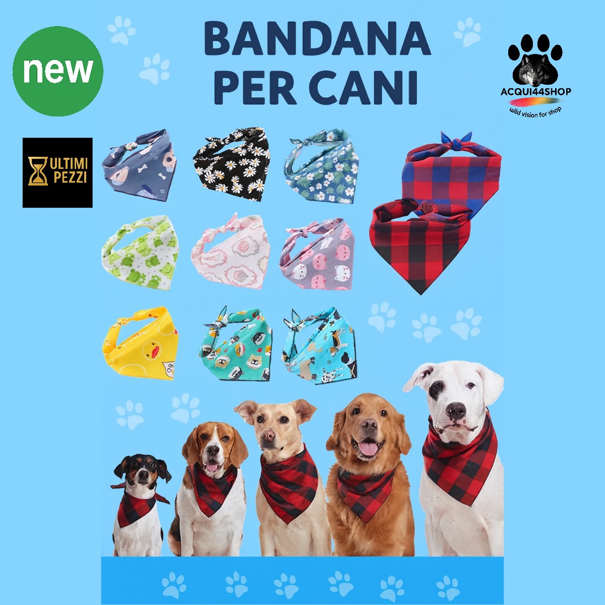 05-Collare Bandana per Cani Mini – Morbido e Colorato