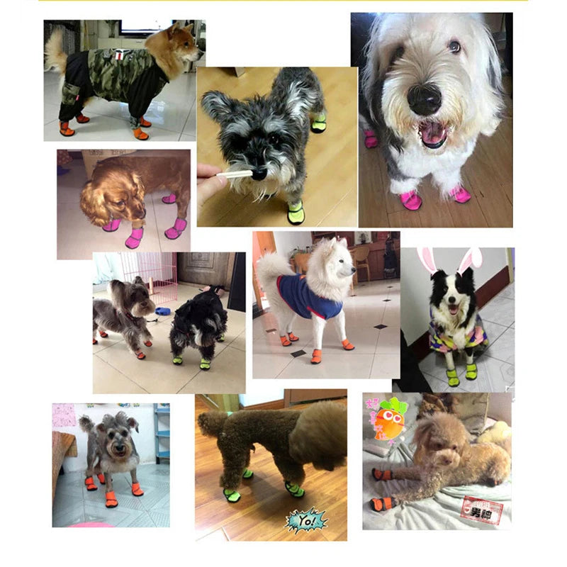 Scarpe New Dog Shoes Winter Pet Puppies Footwear Rain Snow Waterproof Booties Anti-slip Shoes for Small Large Dogs Pet Products
