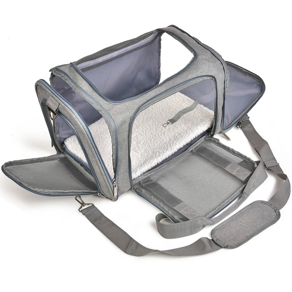 Trasportino Dog Carrier Bag Soft Side Backpack Cat Pet Carriers Dog Travel Bags Airline Approved Transport For Small Dogs Cats Outgoing