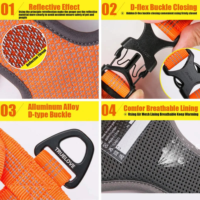 03-Pettorina Truelove Riflettente con Maniglia Antistrappo