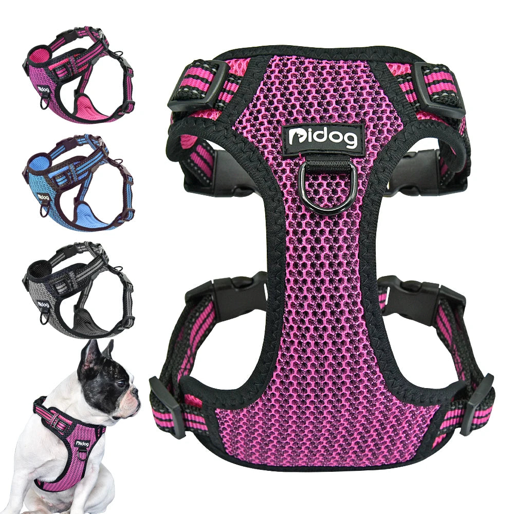 03-Pettorina Regolabile Riflettente per Cani – Comoda Sicura Disponibile in Vari Colori