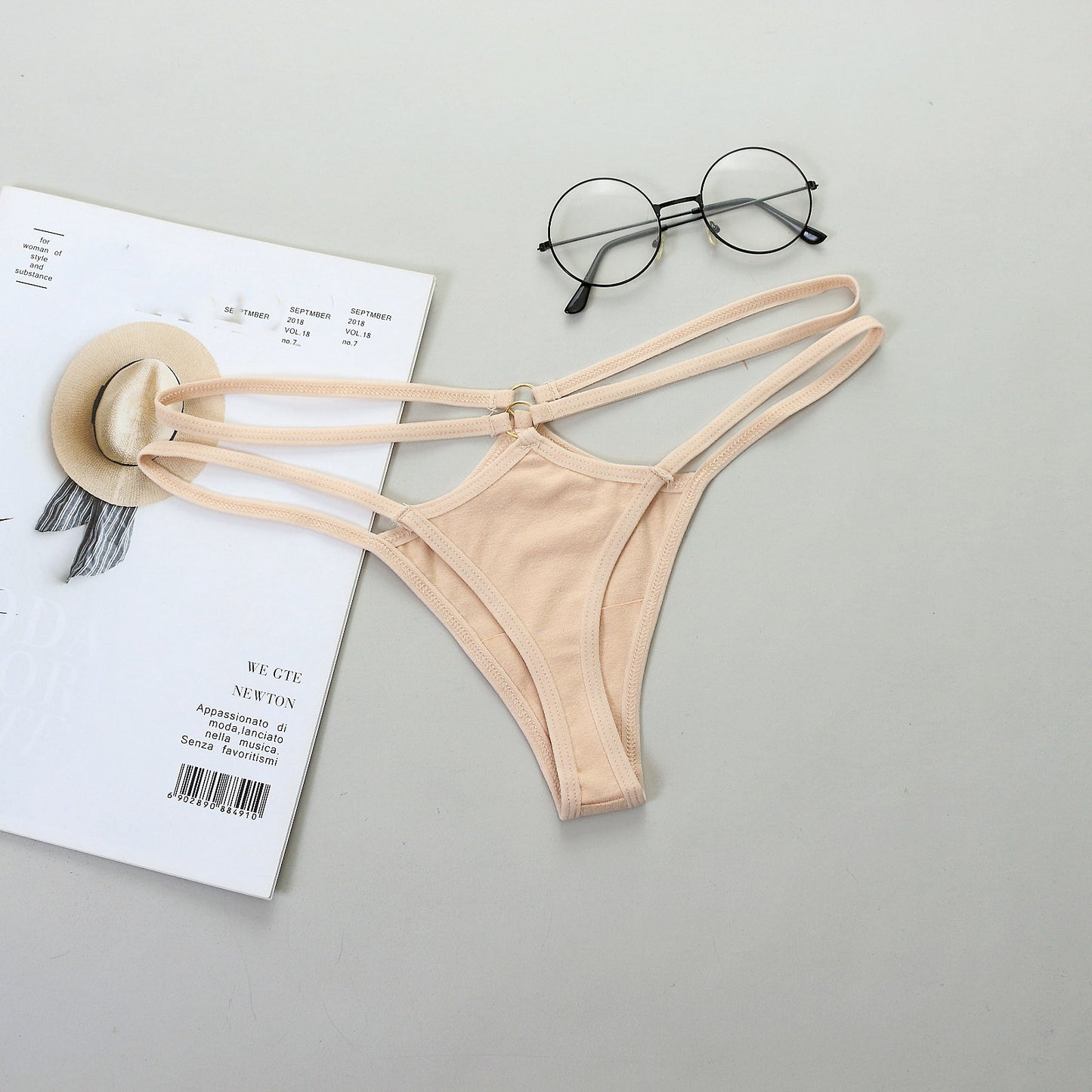 Sexy Lingerie Women Panties Bandage Briefs Female T back Thong Underwear Soft Comfortable Briefs Hollow Out Solid Panties
