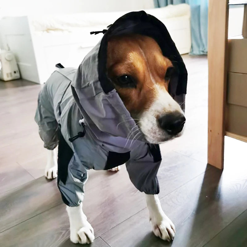 Reflective Pet Dog Jumpsuit Waterproof Raincoat Sunscreen Dog Outdoor Clothes Jacket for Small Medium Large Dog Pet Supplies