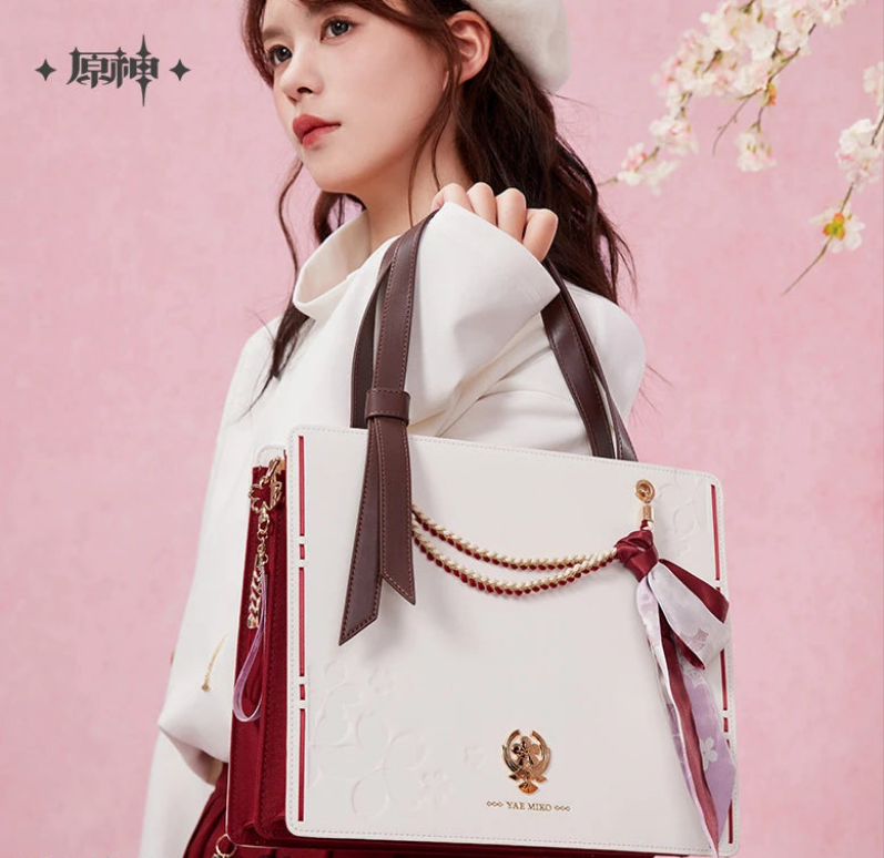 90-Borsa Yae Miko Ufficiale Genshin Impact – Tote Bag Originale Cosplay