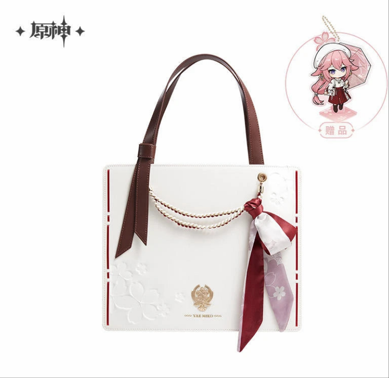90-Borsa Yae Miko Ufficiale Genshin Impact – Tote Bag Originale Cosplay