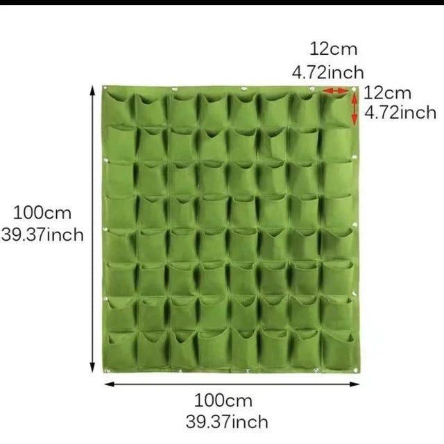 Plant growth bag, Felt Vertical Wall Planter Outdoor Herb Vegetable Hanging Garden Plant Holder for Railing, Balcony, Fence