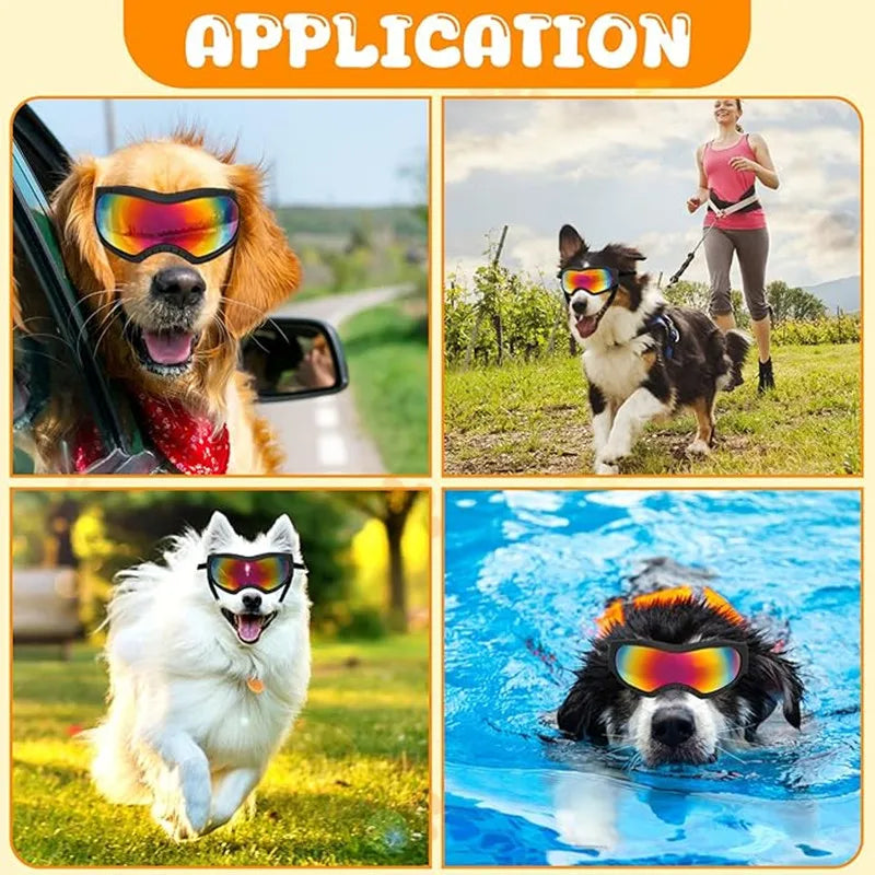 04a-Occhiali da Sole UV per Cani Grandi – Regolabili Outdoor Sport