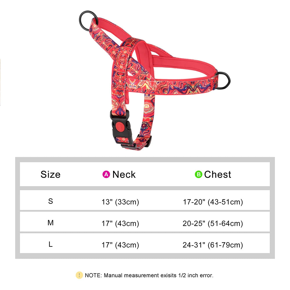 Pettorina Nylon Dog Harness No Pull Dog Harnesses Vest Soft Padded Pet Walking Vests Harnesses Durable For Small Medium Large Dogs Pug