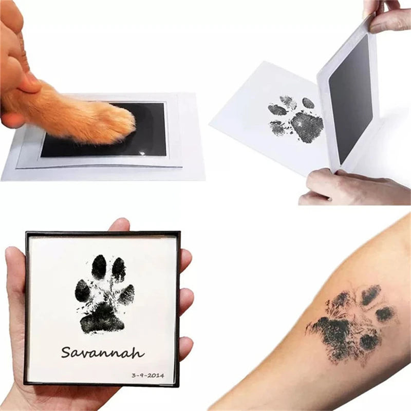 1PC Pet Dog Cat Baby Handprint Footprint Contactless Stamp Pad 100% Non-toxic and Mess-free Ink Pads Kits for DIY Photo Prints