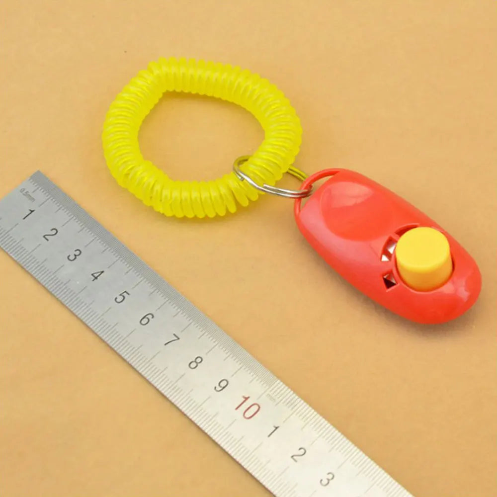 1~5PCS Pet Cat Dog Training Clicker Plastic New Dogs Click Trainer Aid Too Adjustable Wrist Strap Sound Key Chain Dog Whistl