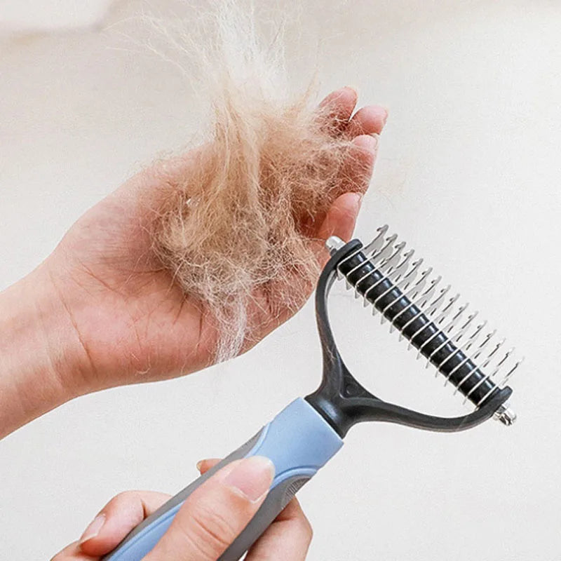 Pet Hair Removal Brush Dog Hair Comb Stainless Steel Automatic Hair Fading Cat Comb Pet Cleaning Grooming Supplies