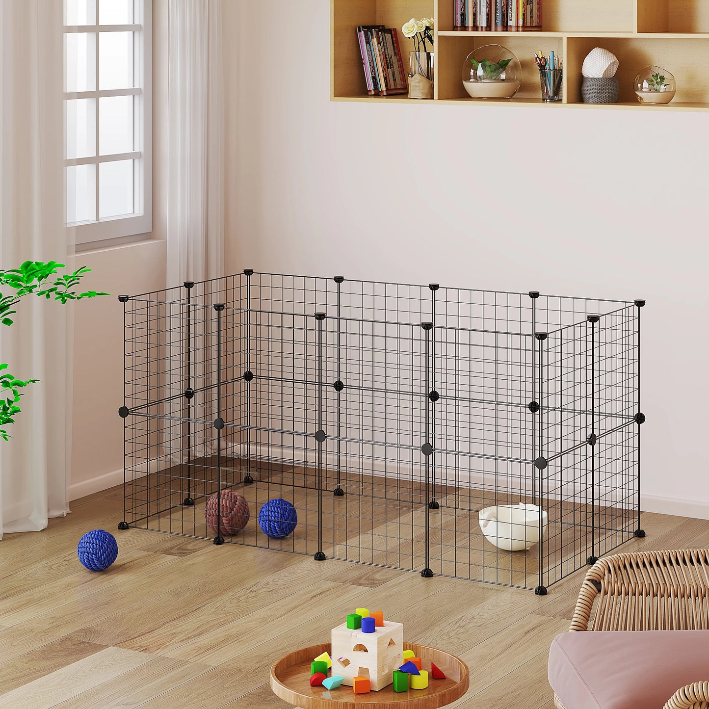 Pet Playpen Iron Fence Puppy Kennel House Exercise Training Rabbits Guinea Pig Cage Kitten Space Dogs Supplies Playing Sleeping