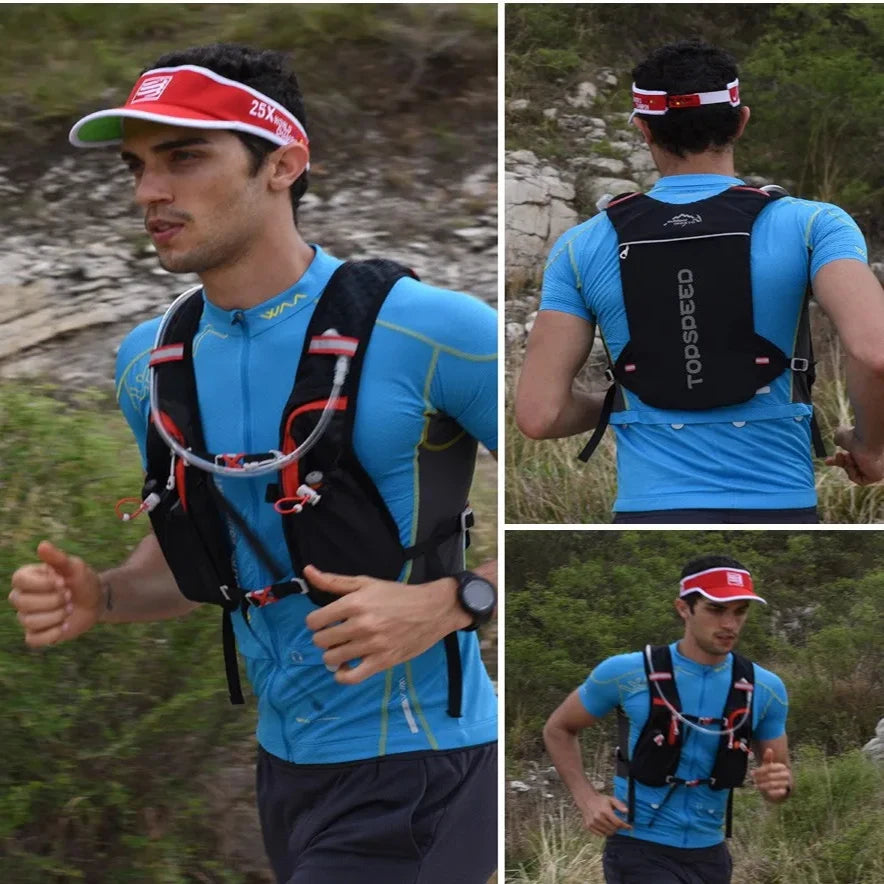 01-Zaino Trail Running 5L ultraleggero con sacca idrica 2L