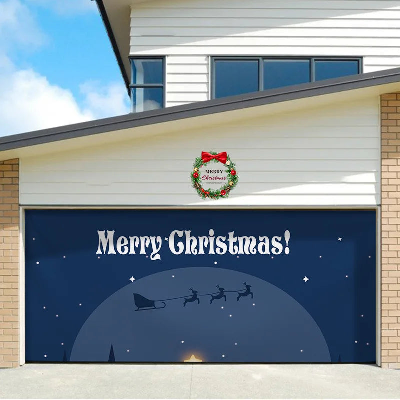 Umi Christmas Garage Door Cover Banner Large Christmas Background Hanging Garage Door Room Multi purpose Decor Christmas Poster