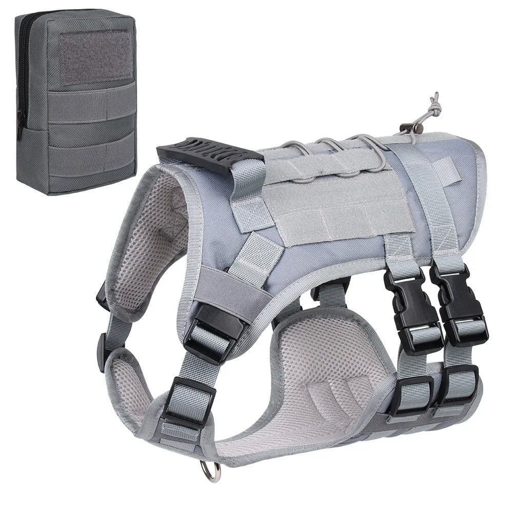 Pettorina Tactical Dog Harness with Handle and Leash Military Dog Walking Accessory for Rottweiler Medium Large Dog Puppy Harness