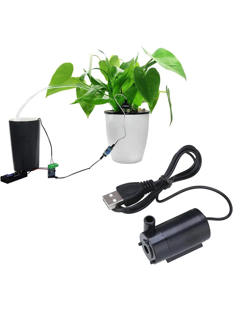 25-Pompa ad Acqua Subacquea Mini DC 3-5V USB