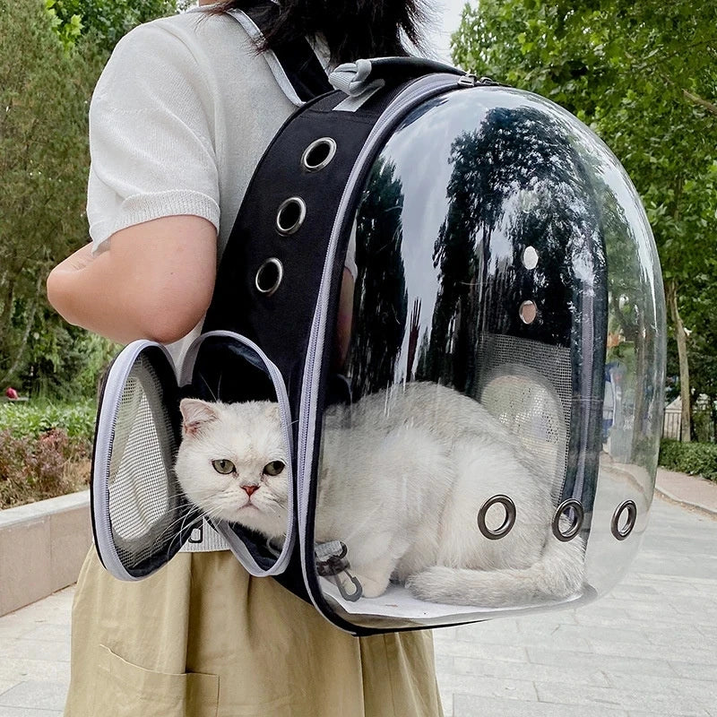 Trasportino Pet Cat Carrying Bag Space Pet Backpacks Breathable Portable Transparent Backpack Puppy Dog Transport Carrier Space Capsule Bags