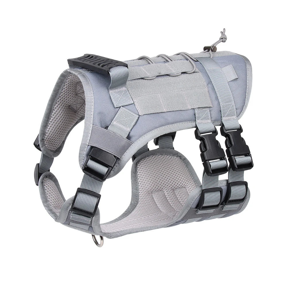 Pettorina Tactical Dog Harness with Handle and Leash Military Dog Walking Accessory for Rottweiler Medium Large Dog Puppy Harness