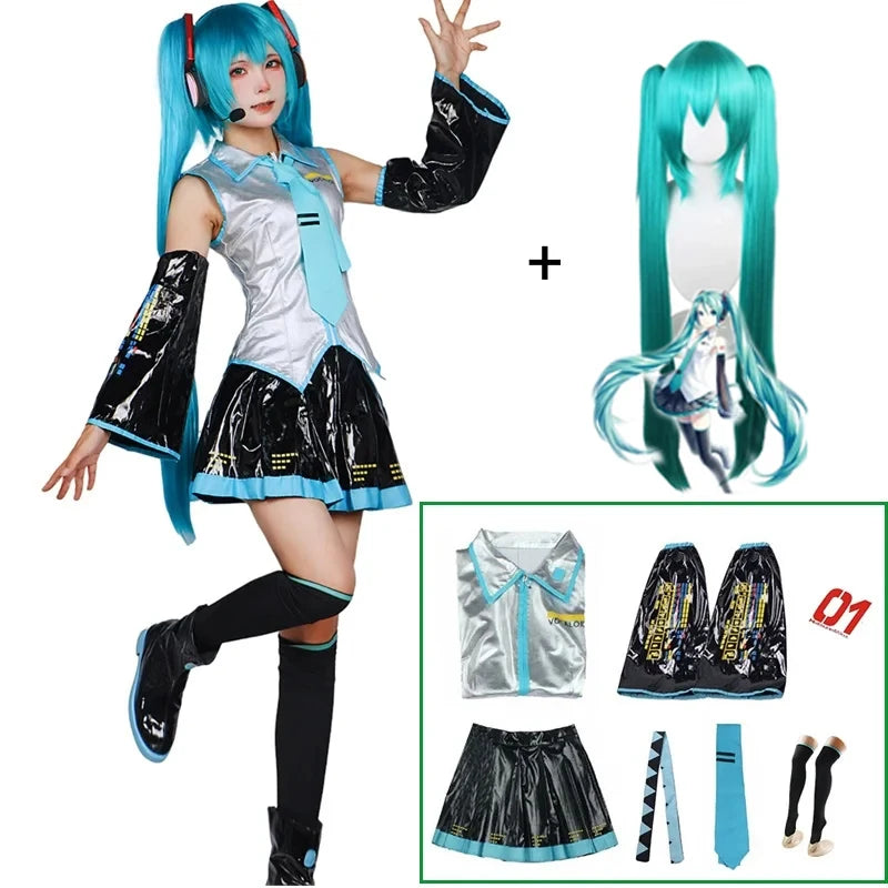 90-Miku Cosplay Costume Donna Completo Uniforme Scolastica JK
