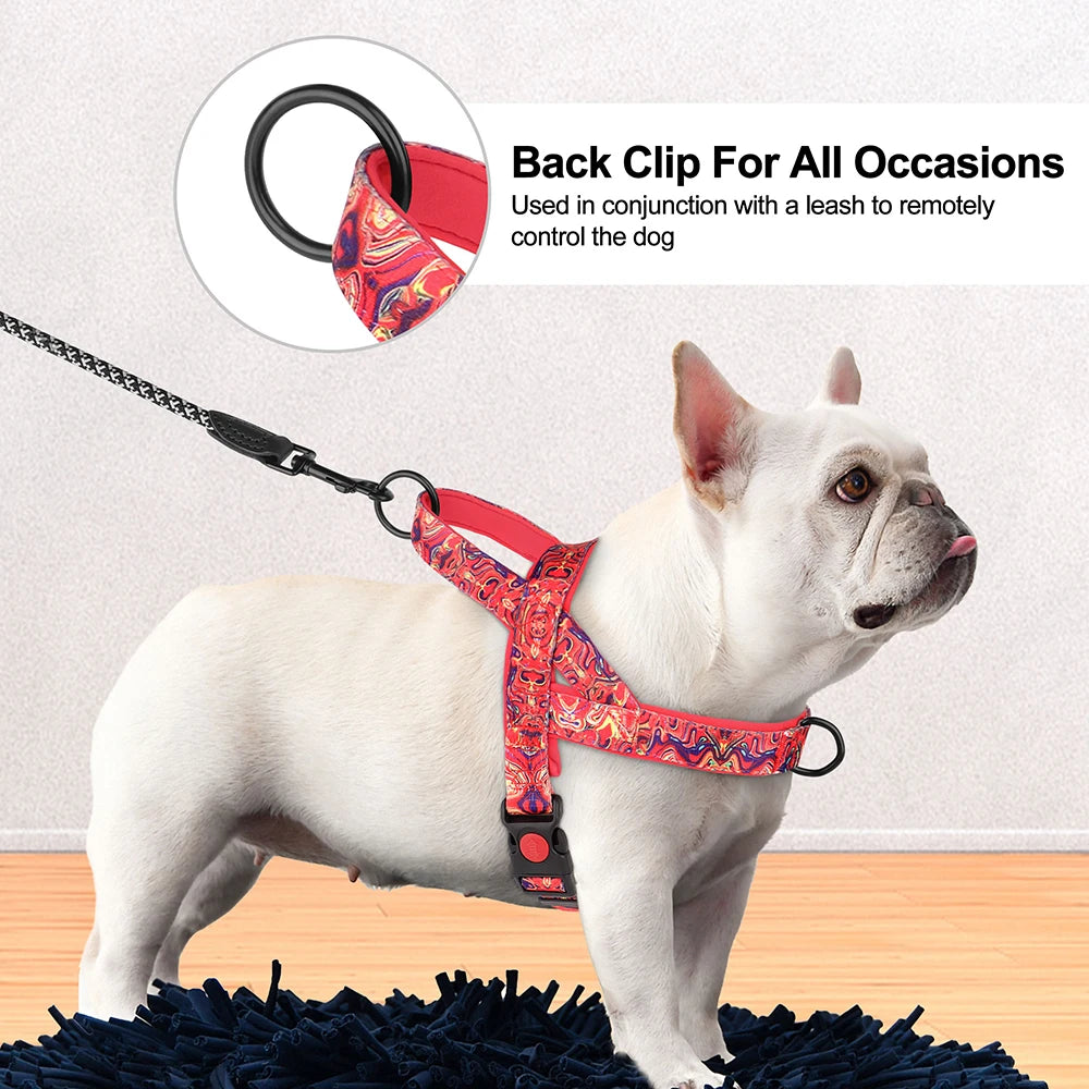 Pettorina Nylon Dog Harness No Pull Dog Harnesses Vest Soft Padded Pet Walking Vests Harnesses Durable For Small Medium Large Dogs Pug