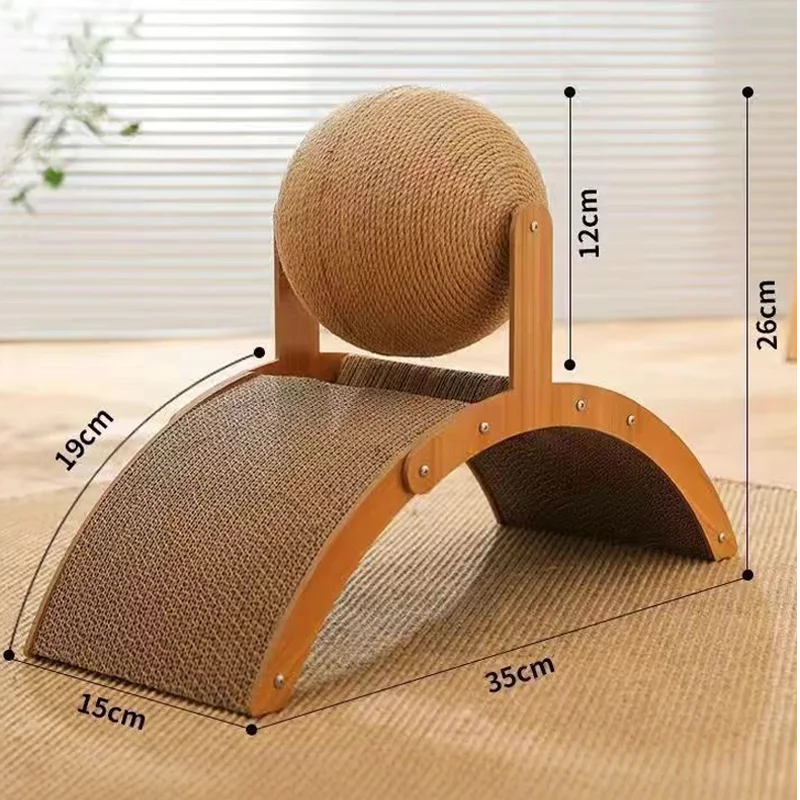 001-Tiragraffi Colonna in Legno e Sisal Naturale
