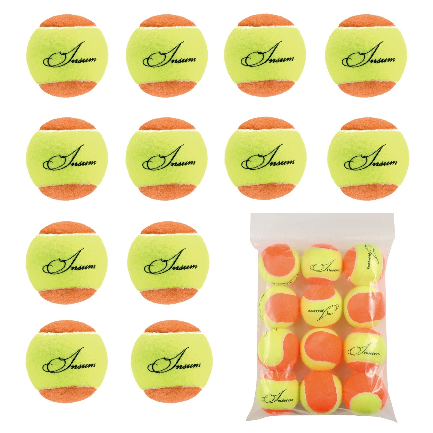 12pcs palline Beginners Teens Tennis Balls Practice Ball Pet Dog Playing Balls Training Sports Competition Low Compression Tennis Balls