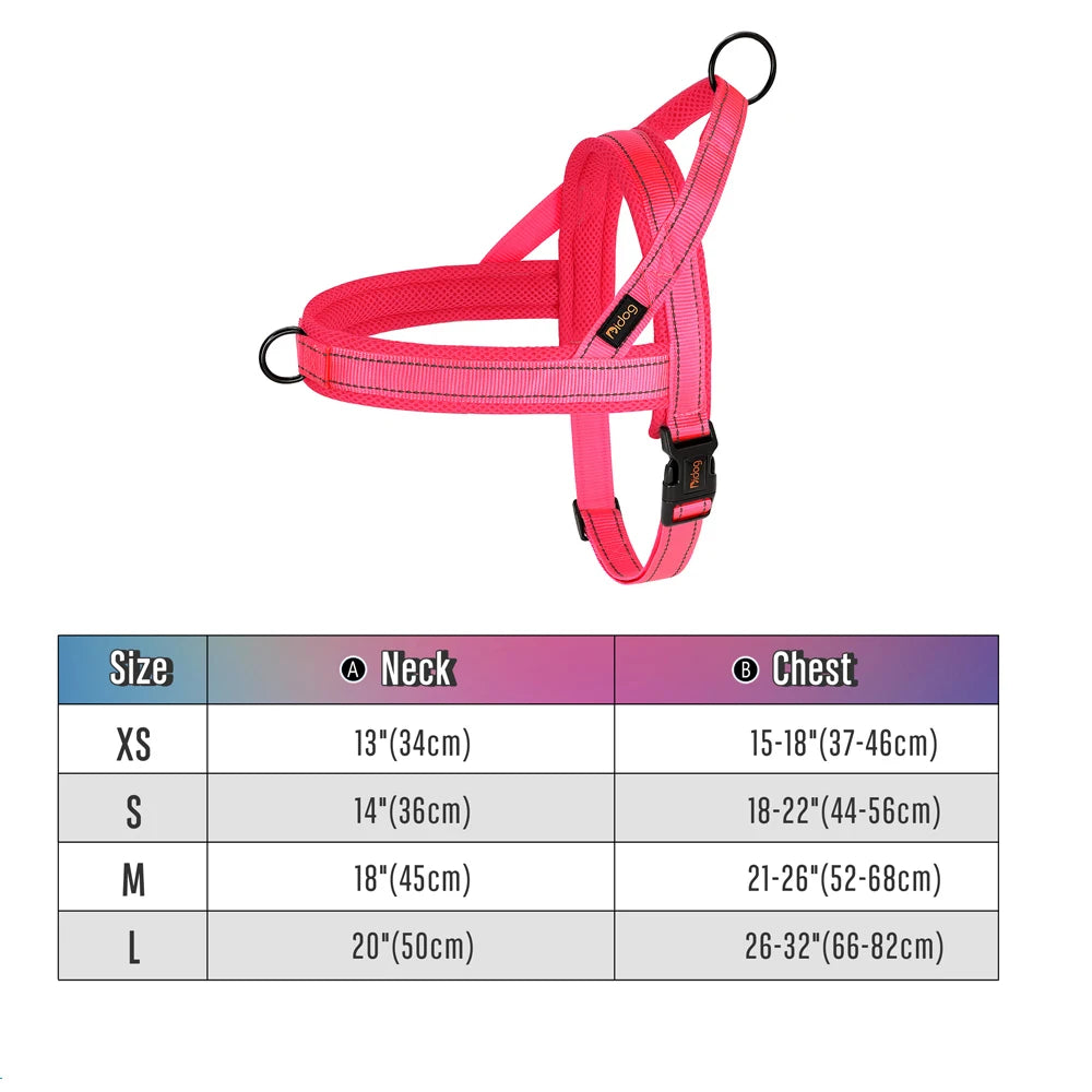 Pettorina Nylon Dog Harness No Pull Dog Harnesses Vest Soft Padded Pet Walking Vests Harnesses Durable For Small Medium Large Dogs Pug
