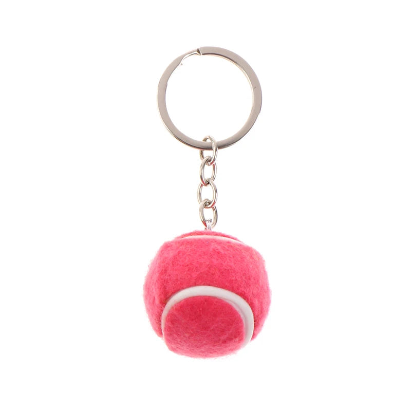 1PC Tennis Ball Key Chain Metal Keychain Car Key Chain Key Ring sports chain pendant Sport Ball Club Souvenir Teenager Fan Gift