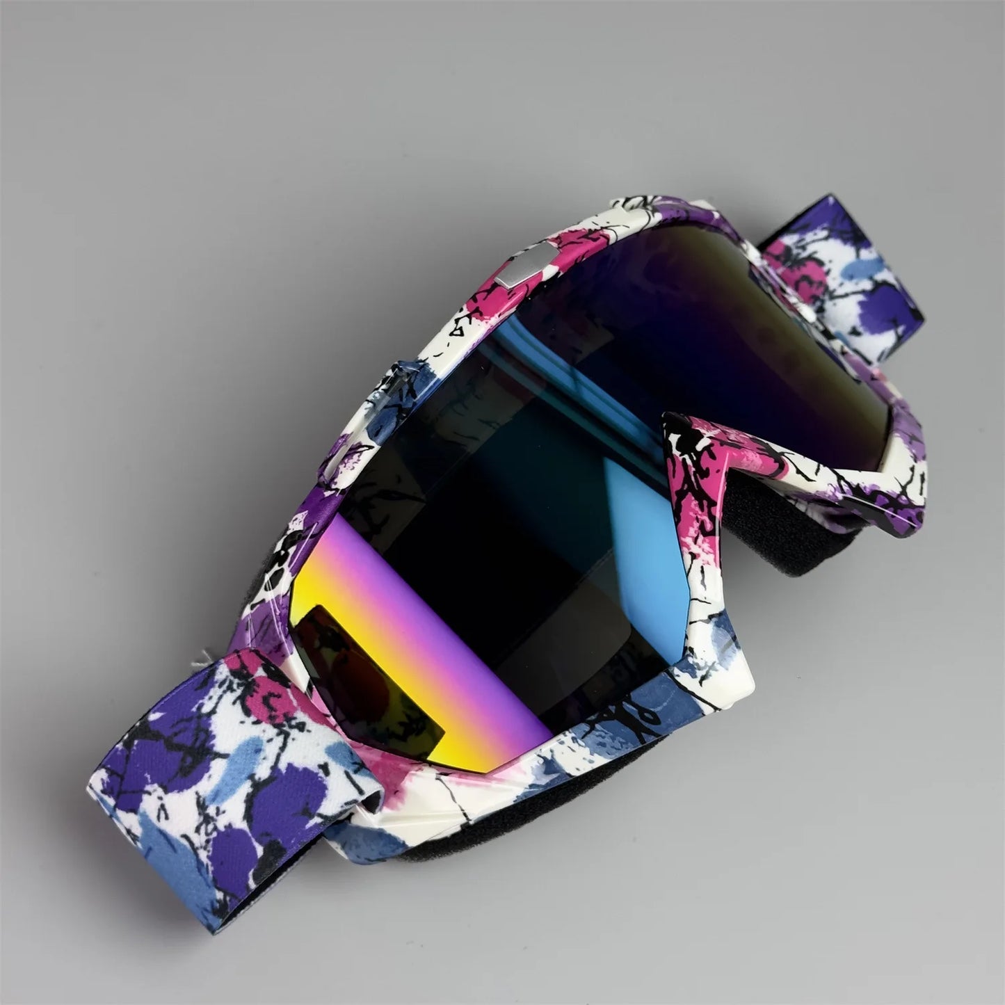 001-Occhiali Motocross e MTB – Maschera Protettiva Antivento Lenti Specchiate