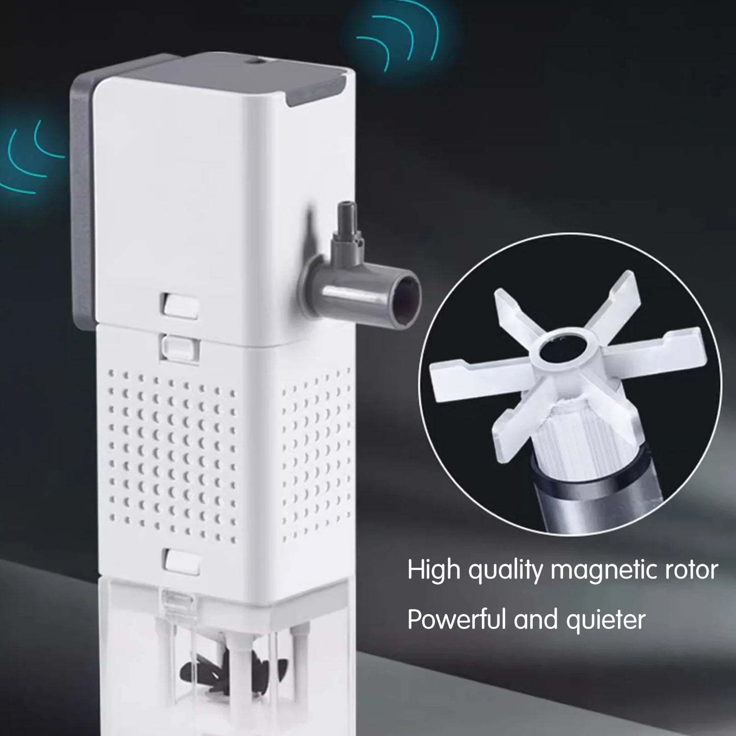 25-Filtro per Acquario – Sistema 3-in-1 Silenzioso con Portata Regolabile.l