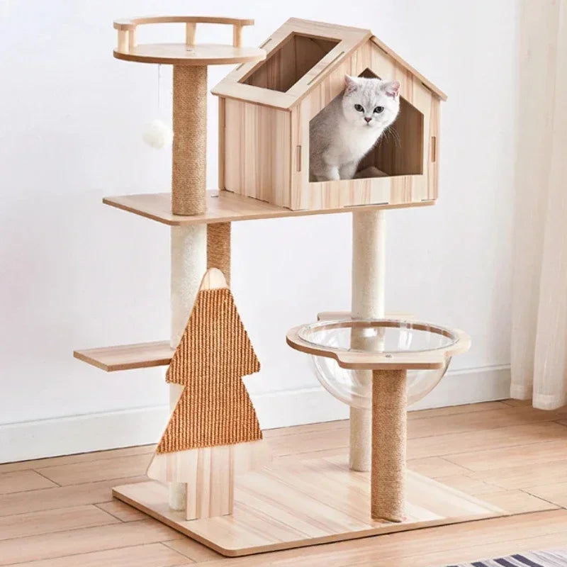 001-Torre per Gatti Regolabile – Tiragraffi, Amaca e Casa sull’Albero