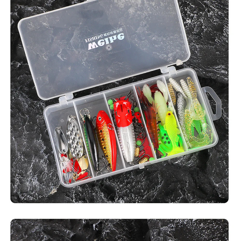 26-Kit esca da pesca 78 pezzi Set completo.
