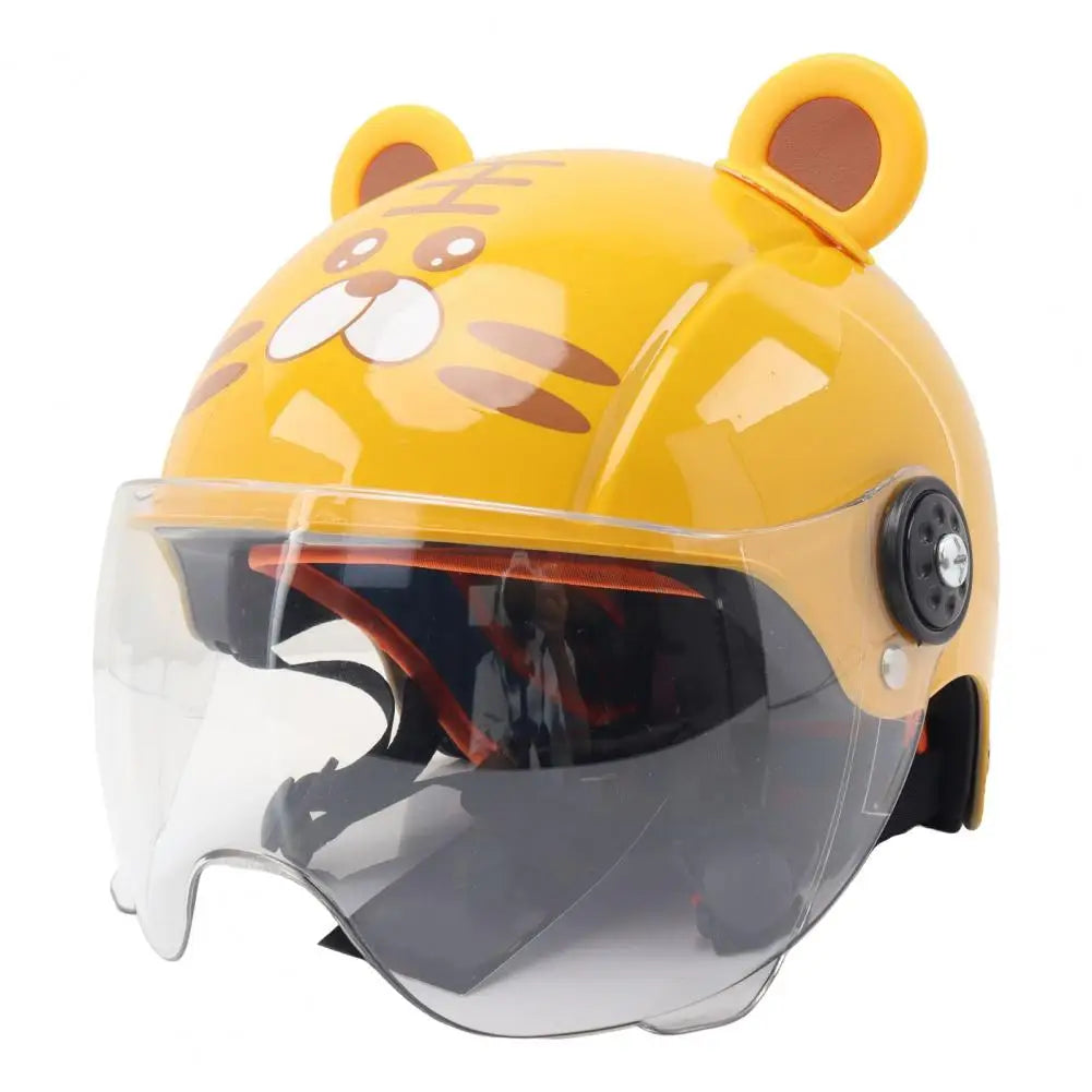 50-Casco per bambini regolabile – Design orsetto, sicurezza bici e skate