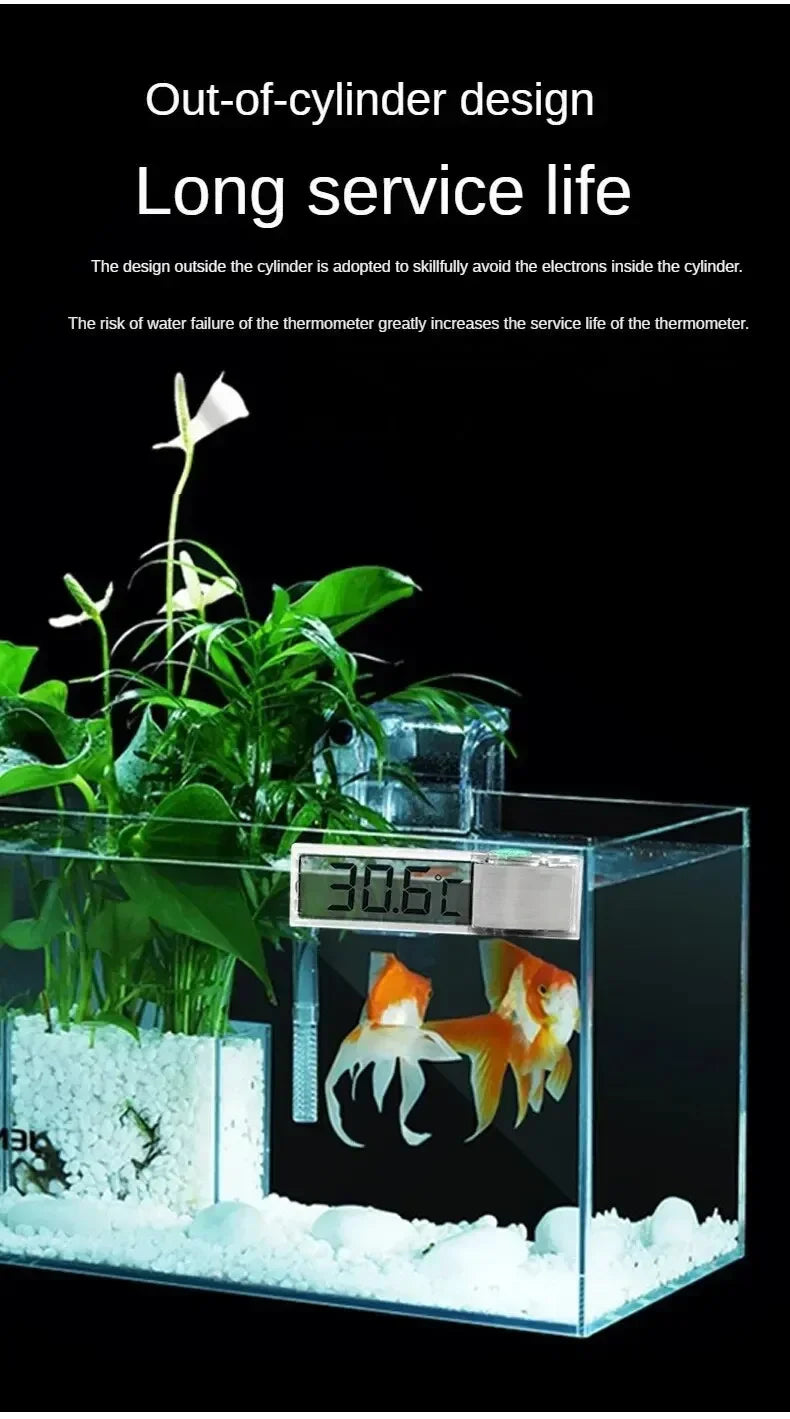1PCs Electronic LCD Digital Fish Tank Temperature Aquarium Thermometer Measurement Fish Tank Temp Meter Aquarium Accessories