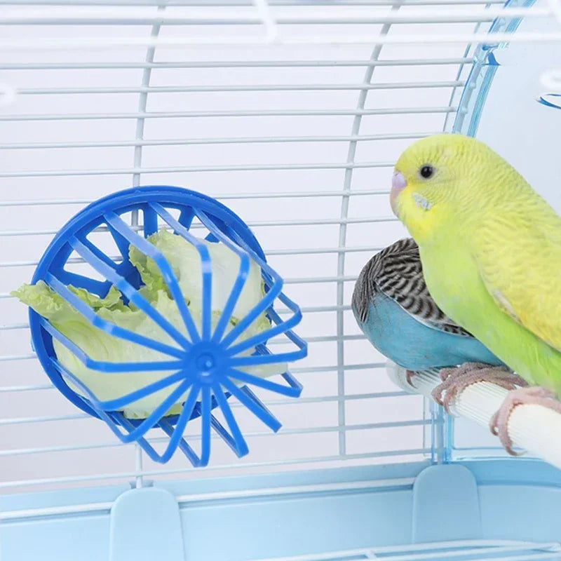 1pcs Bird Parrot Feeder Cage Fruit Vegetable Holder Cage Accessories Hanging Basket Container Toys Pet Budgie Cage Supplies