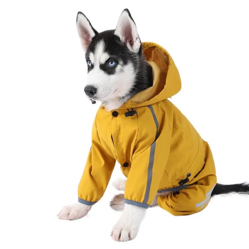 Pet Dog Waterproof Raincoat Jumpsuit Reflective Rain Coat Sunscreen Dog Outdoor Clothes Jacket for Small Medium Dog Pet Supplies
