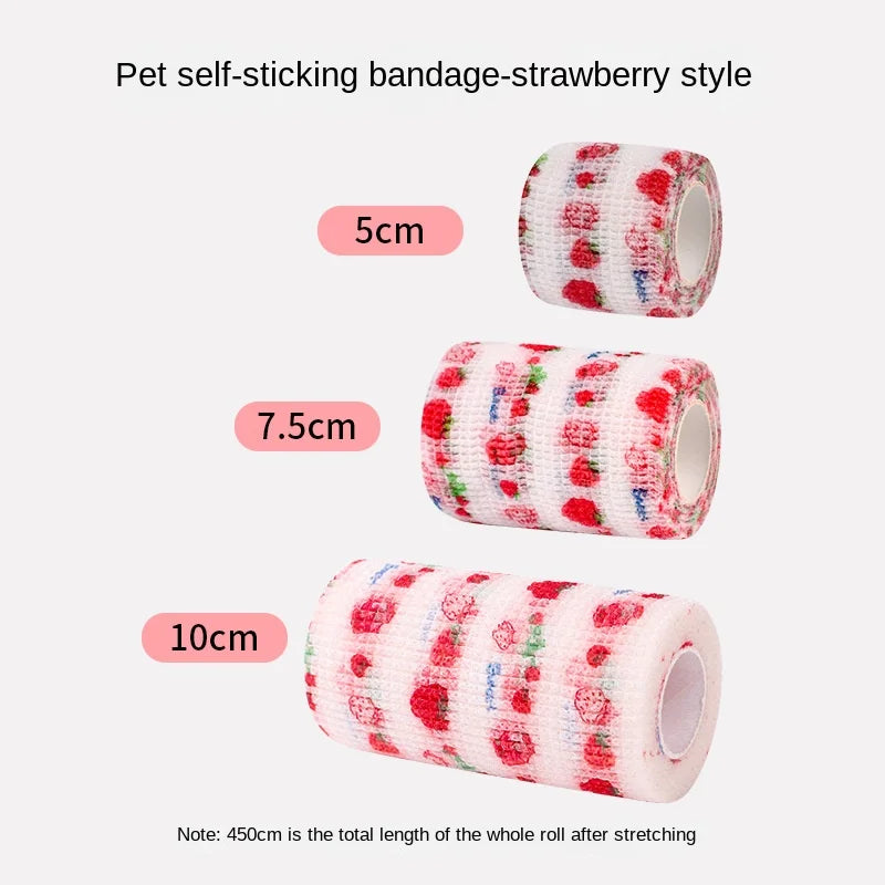 Self-adhesive Elastic Bandage For Pet Nonwoven Bandage Cover Protector Dog Outdoor Retractable Sports Tape Self Adherent Bandage