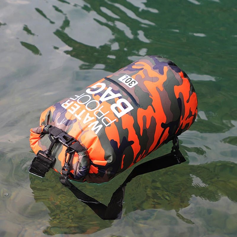 01-Zaino impermeabile 15/30L con tasca asciutta-bagnata | Kayak e trekking