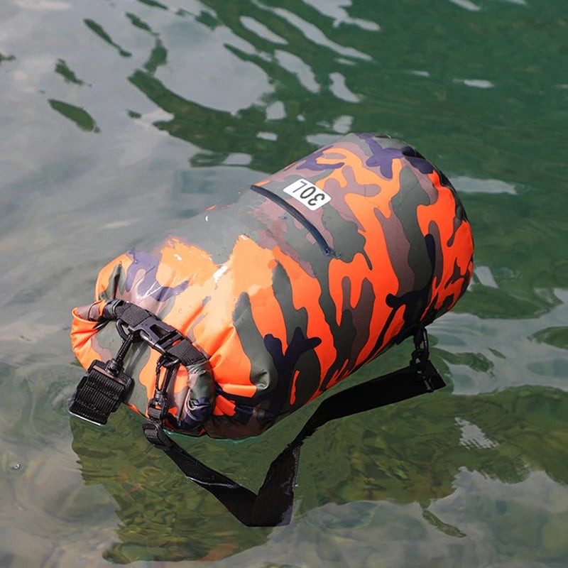 01-Zaino impermeabile 15/30L con tasca asciutta-bagnata | Kayak e trekking