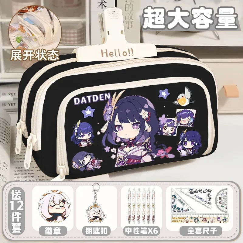 01-Astuccio Anime Game GS Impact 2024 Stratificato Portaoggetti