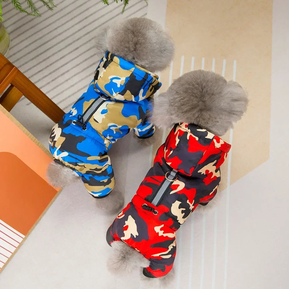 Winter Warm Pet Dog Clothes Waterproof Thick Puppy Jacket Windproof Small Dog Clothing French Bulldog Cotton Coat for Chihuahua