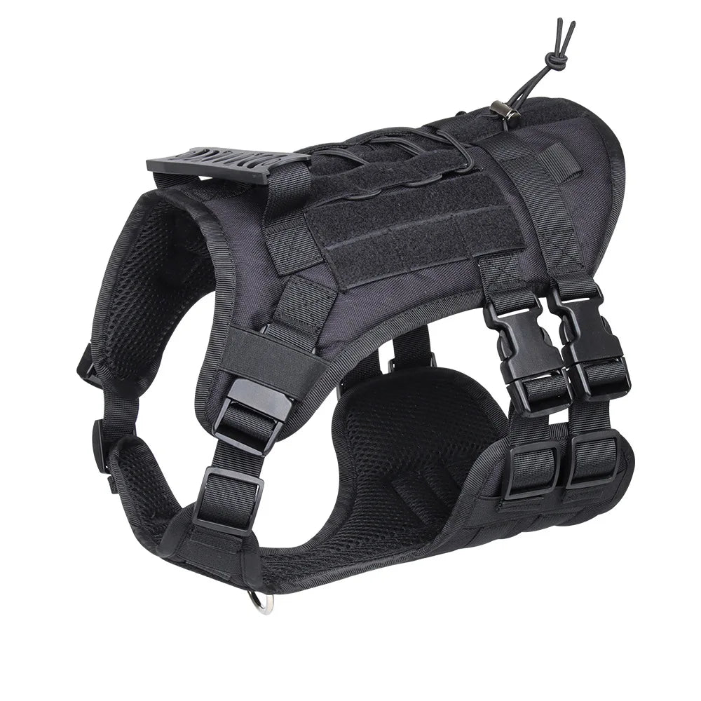 Pettorina Tactical Dog Harness with Handle and Leash Military Dog Walking Accessory for Rottweiler Medium Large Dog Puppy Harness