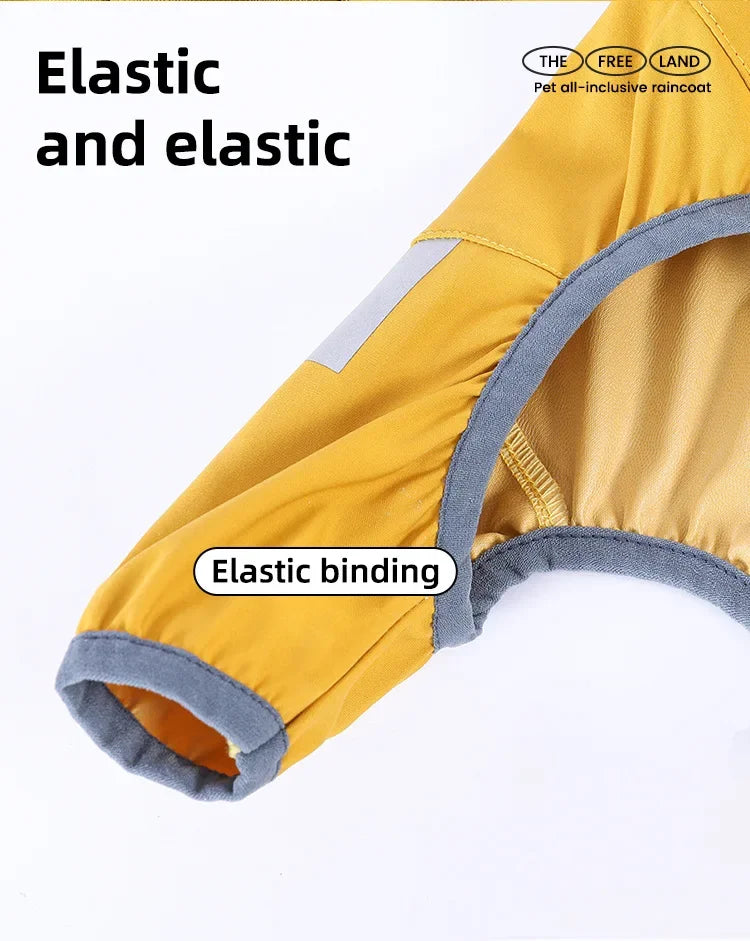 Pet Dog Waterproof Raincoat Jumpsuit Reflective Rain Coat Sunscreen Dog Outdoor Clothes Jacket for Small Medium Dog Pet Supplies