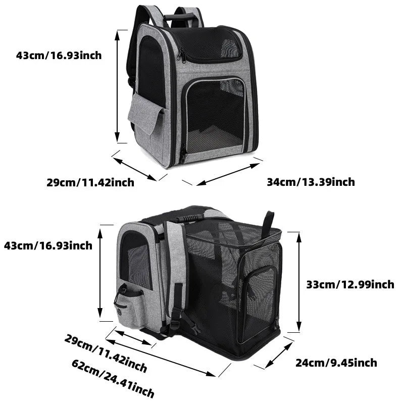 Trasportino Pet Bag Suitcase Foldable dog bag Portable expandable large capacity Removable Backpack Cat Bag Suit for 8kg Pet