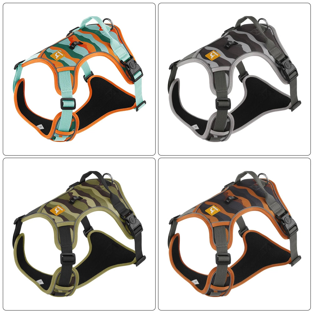 Pettorina Medium Large Dog Harnesses Collar Labrador Army Reflective Adjustable Harness Oxford Cloth Pet Vest Training Hound Walk the Dog