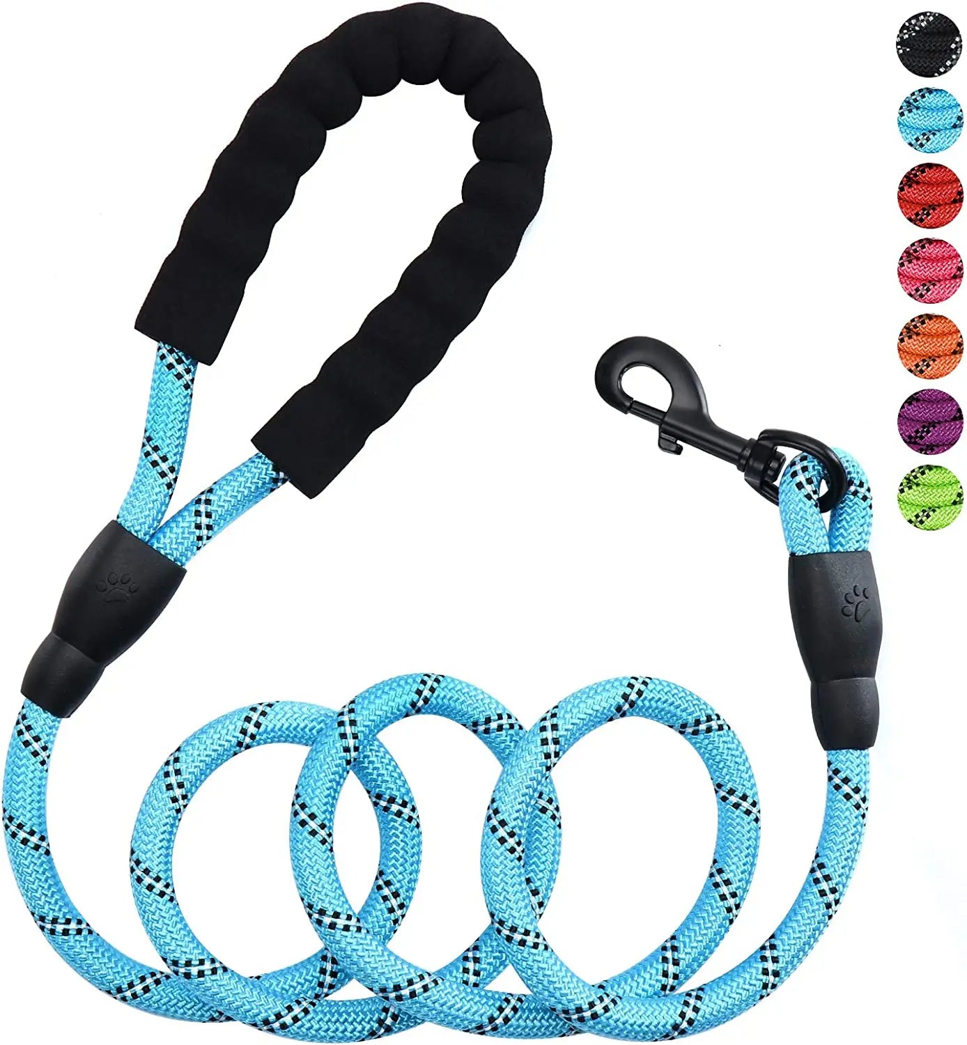 Strong Pet Dog Leash with Soft Padded Handle,Highly Reflective Rope for Night Walking,Suitable for Small,Medium and Large Dog