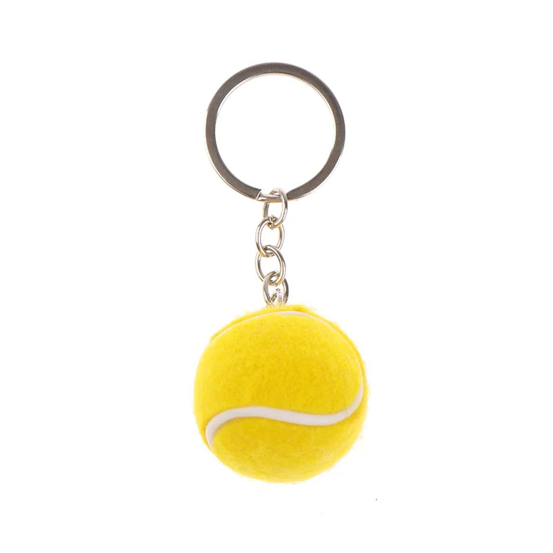 1PC Tennis Ball Key Chain Metal Keychain Car Key Chain Key Ring sports chain pendant Sport Ball Club Souvenir Teenager Fan Gift