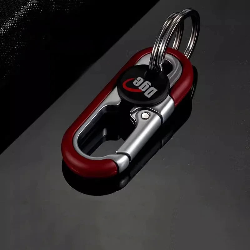 Solid Color Zinc Alloy Waist Hanging Lock Keychain Men's Business Car Keychain Double Ring Motorcycle Electric Car Key Chain