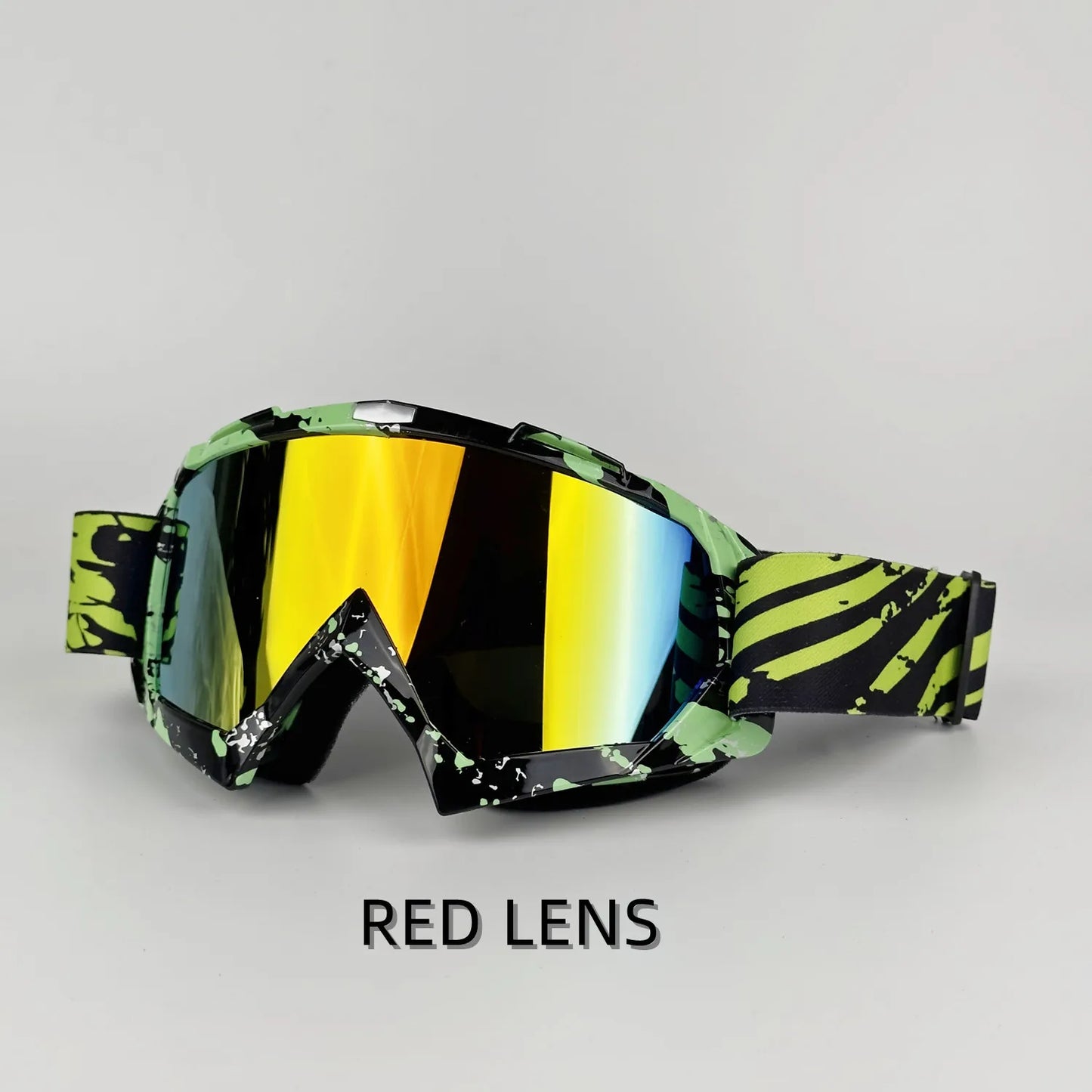 001-Occhiali Motocross e MTB – Maschera Protettiva Antivento Lenti Specchiate