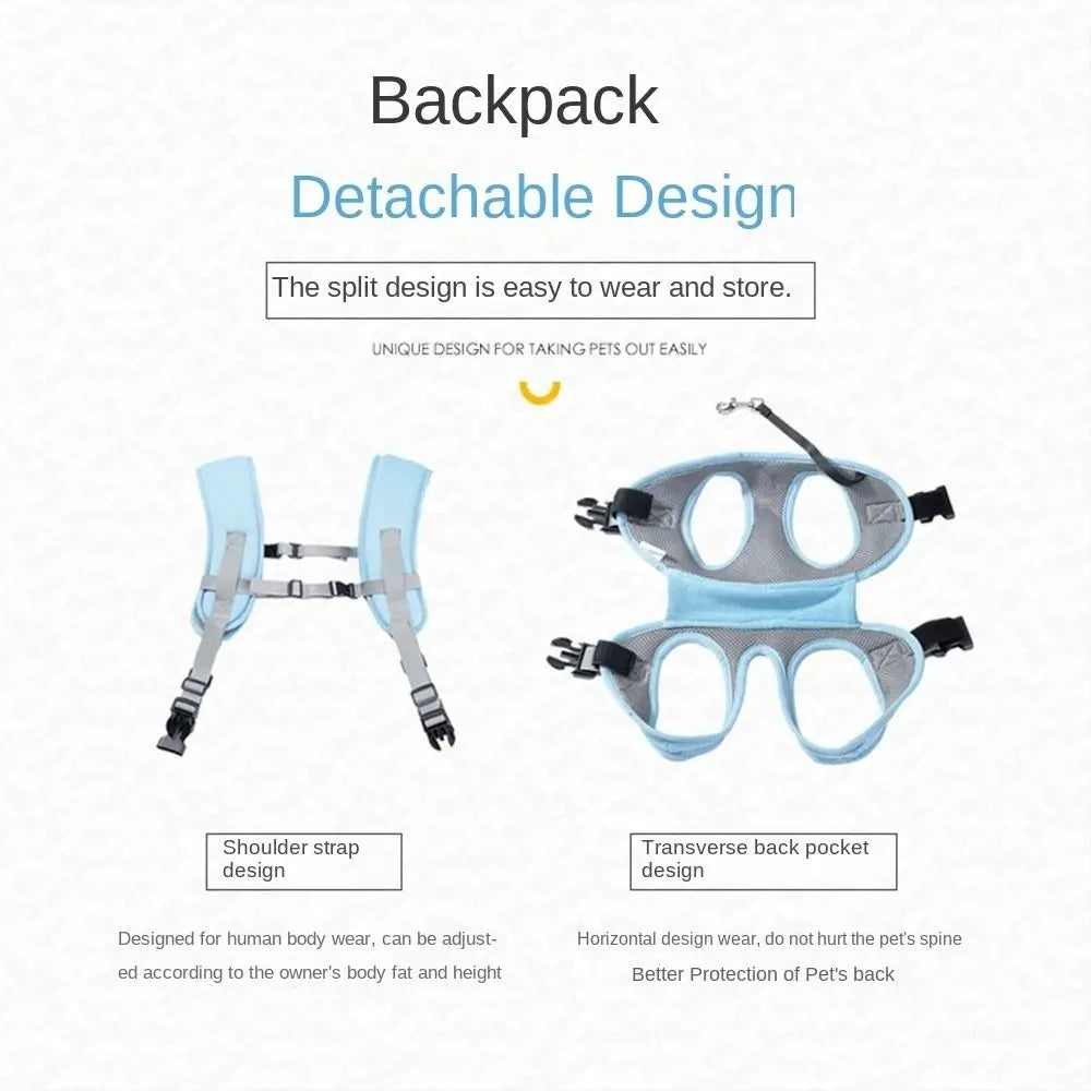 Trasportini Soft Pet Carrier Bags Big Capacity Breathable Dog Duffel Bag Adjustable with Safety Strap and Pocket Dog Sling Harness Summer